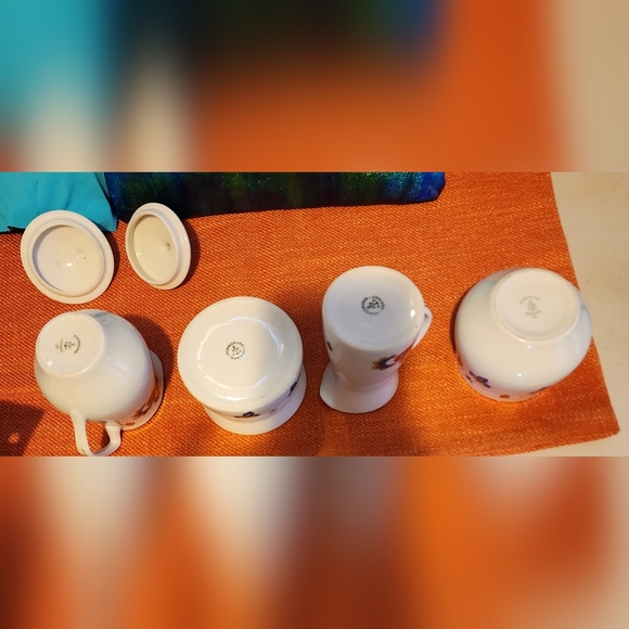 Two Sets Porsgrund Norway FARMERS ROSE Sugar Bowl and Creamer BENIFITS CHARITY - Picture 14 of 14